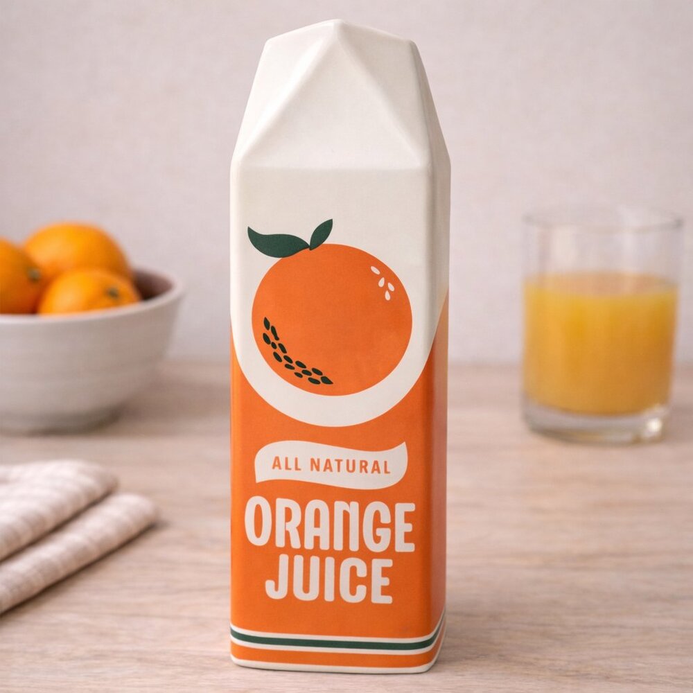 ban.do Vintage Inspired Orange Juice Vase, The Original Rise and Shine Decor